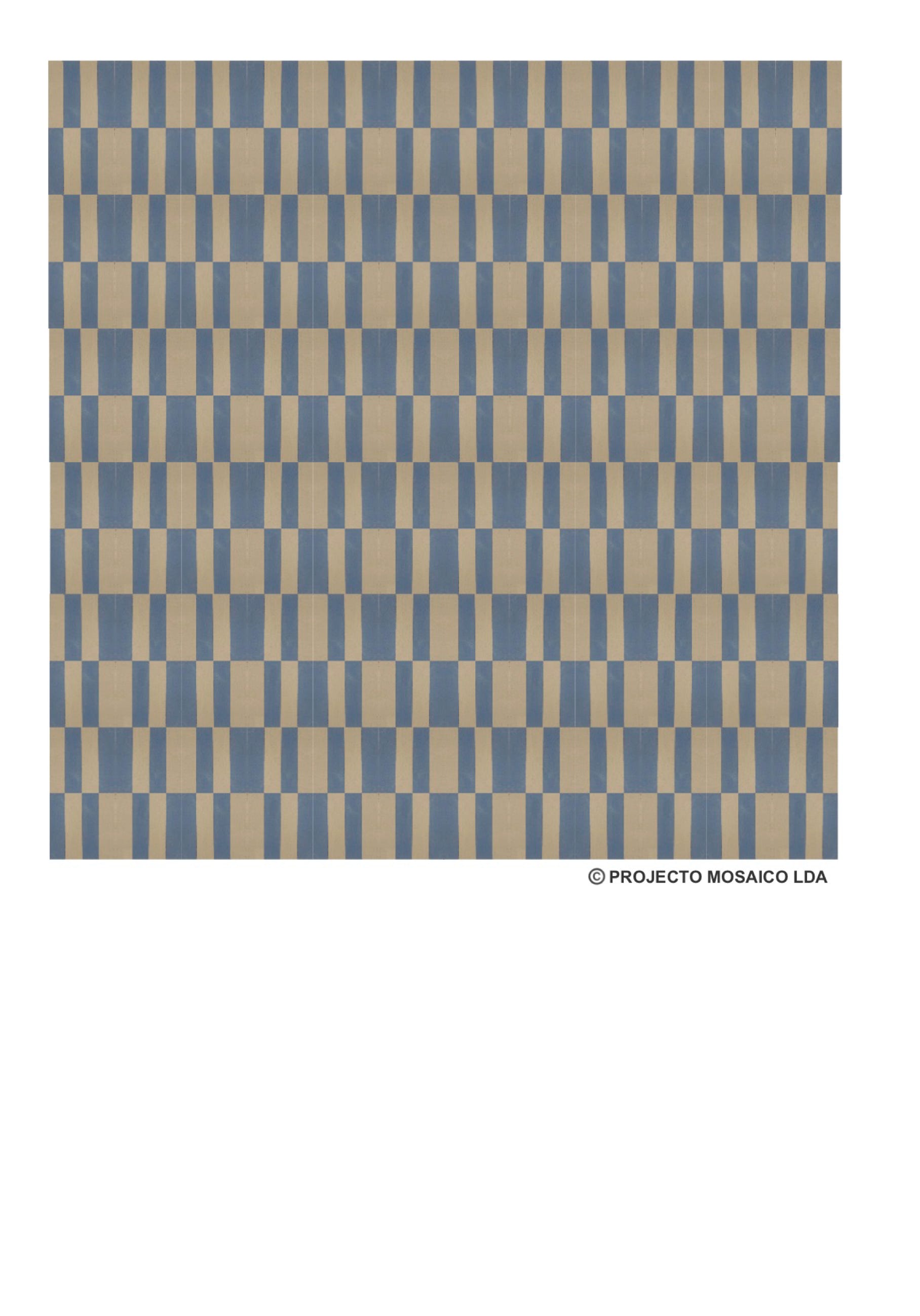 illustração de aplicação do mosaico hidráulico ref: Riscas G