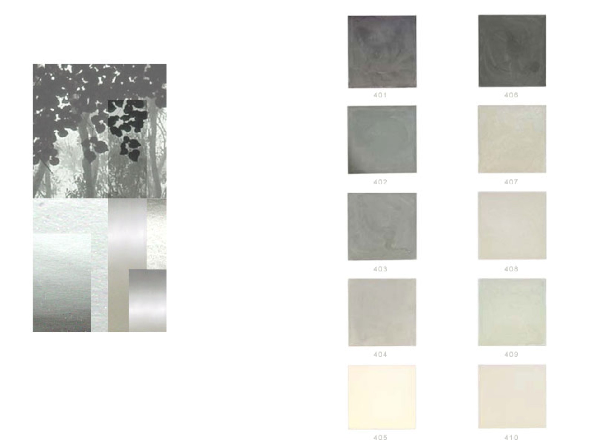 Catálogo de cores neutros de mosaico hidráulico