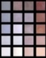 mosaico hidráulico gama de cores lavanda, roxos e cor de vinho