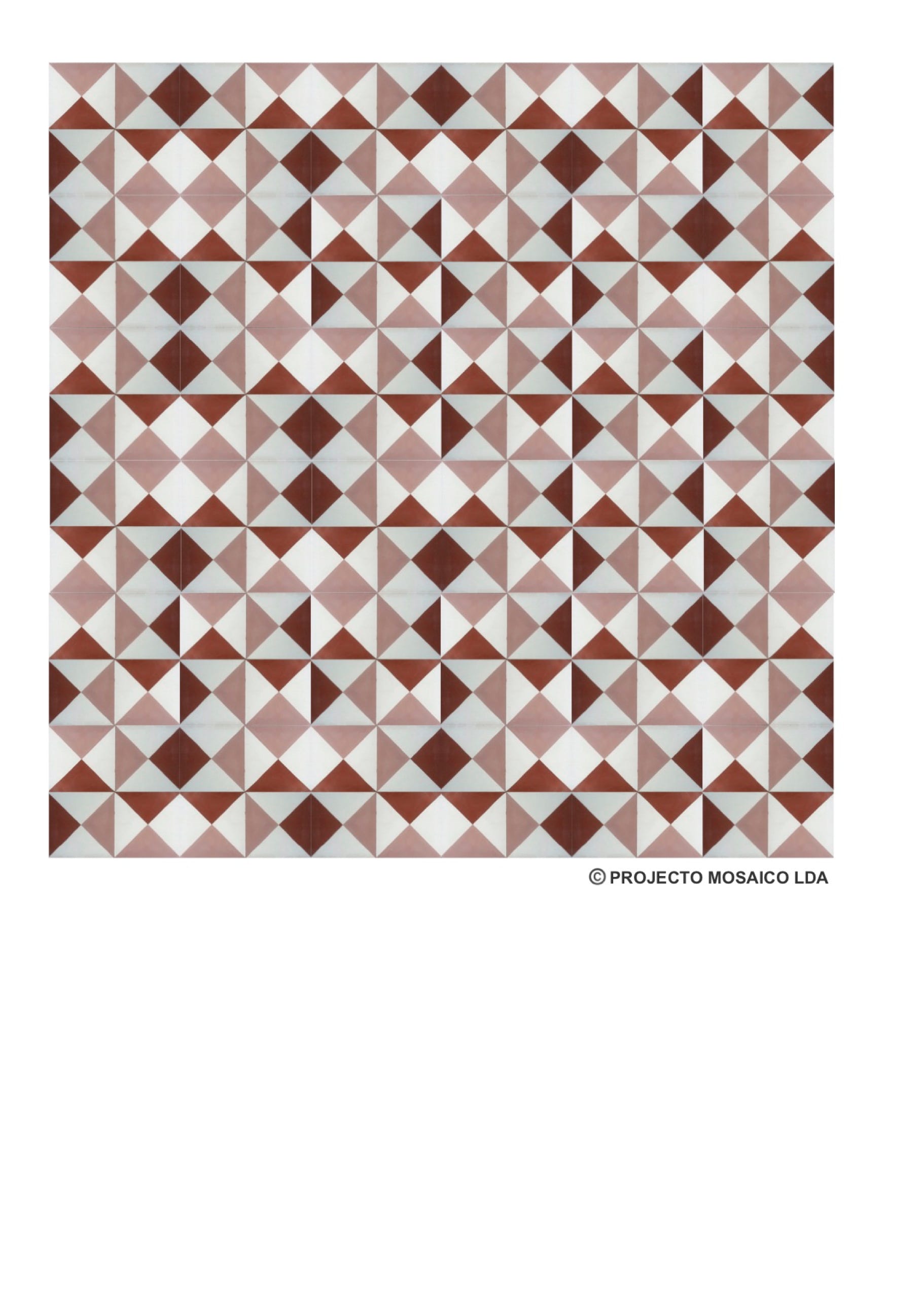 illustração de aplicação do mosaico hidráulico ref: Laços G 3C