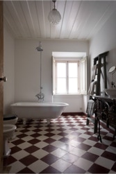 mosaico hidráulico em xadrez