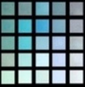 mosaico hidráulico gama de cores azuis