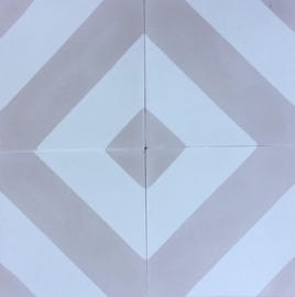 Riscas 5D, um dos padrões de mosaico hidráulico