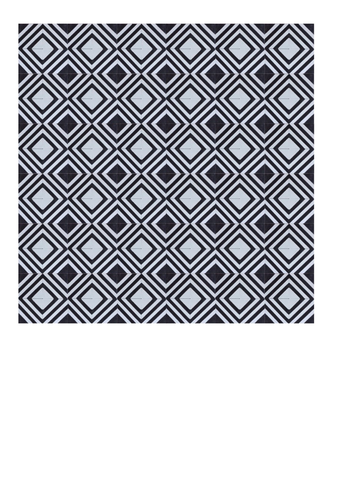 illustração de aplicação do mosaico hidráulico ref: Riscas DF