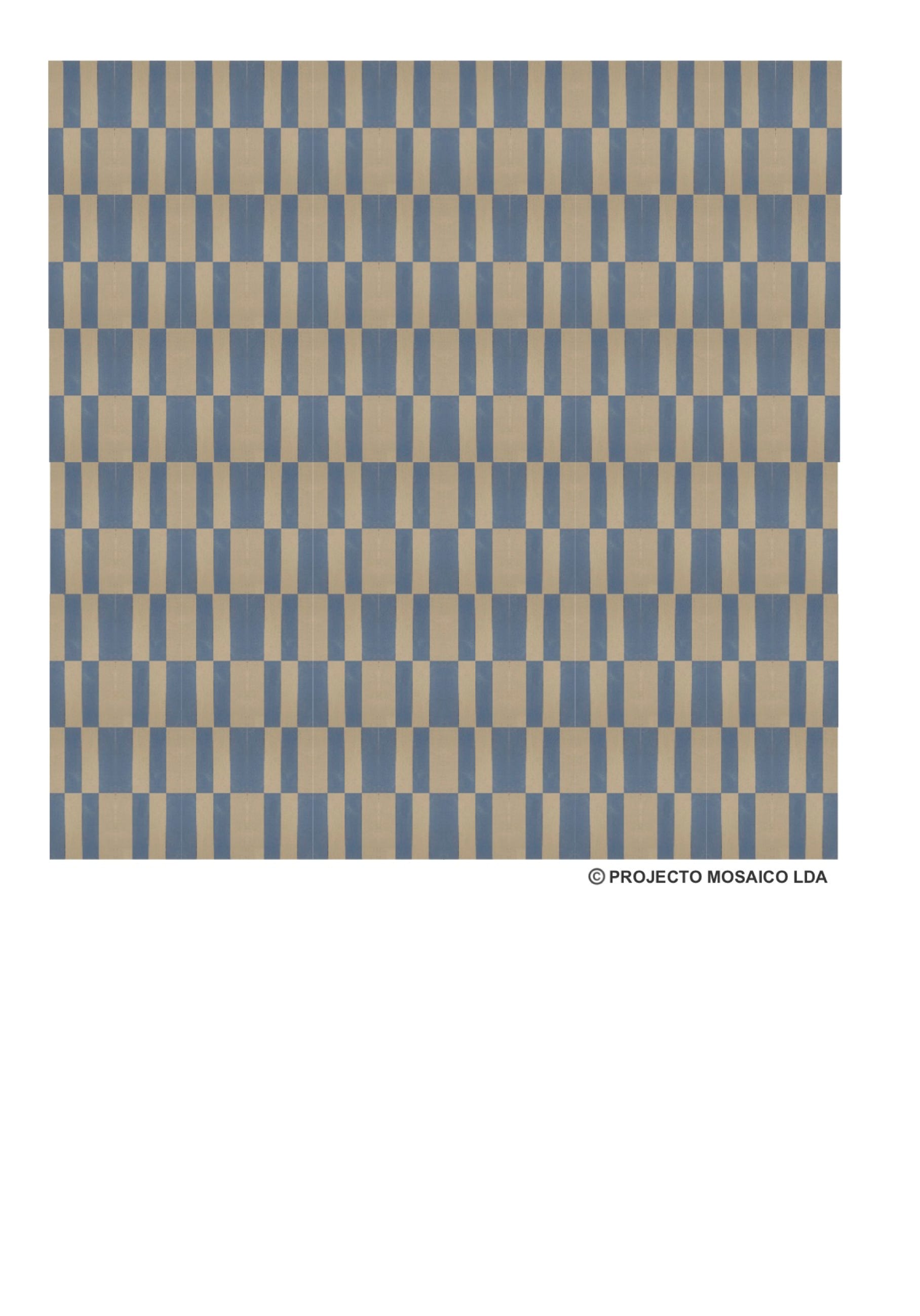 illustração de aplicação do mosaico hidráulico ref: Riscas G